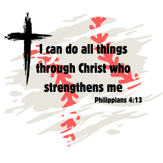 Baseball I Can Do All Things Through Christ Decal
