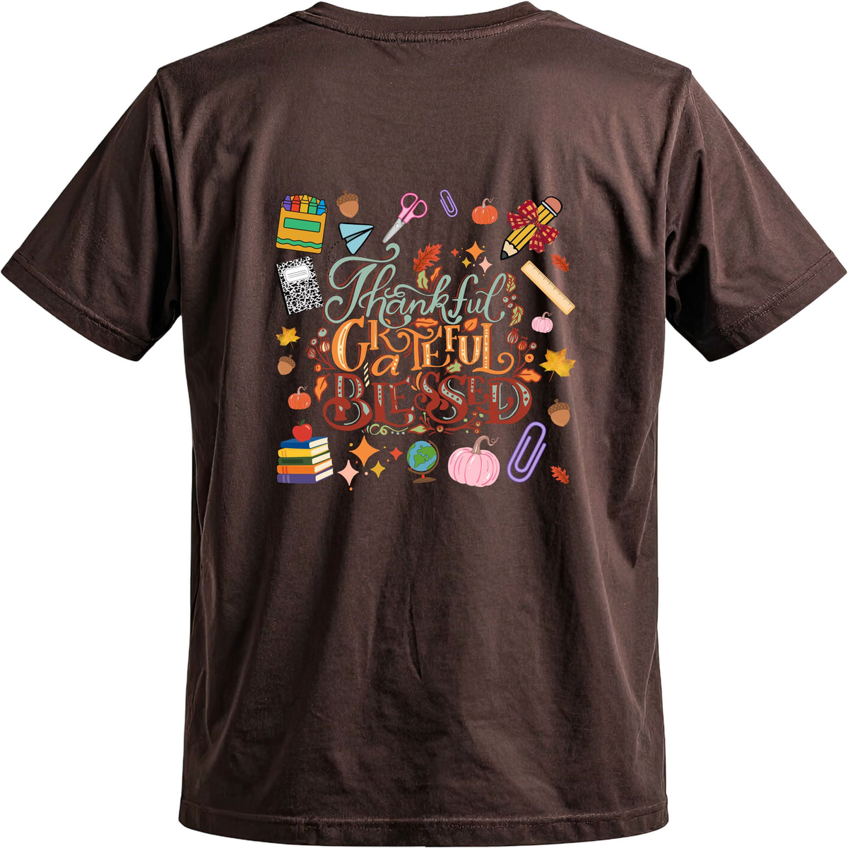 Thankful, Grateful, & Blessed - Fall Teacher Tee