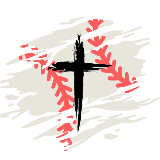 Baseball Cross Decal