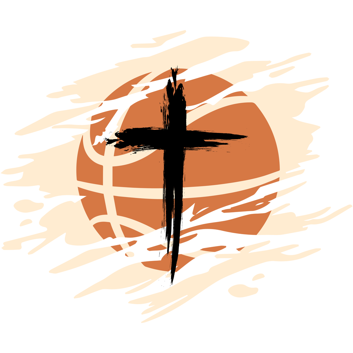 Basketball Cross Decal