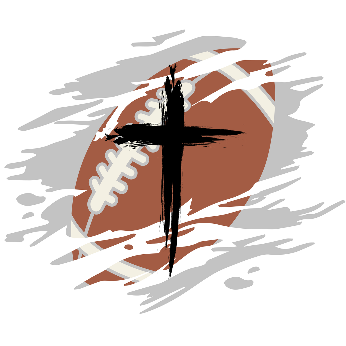 Football Cross Decal