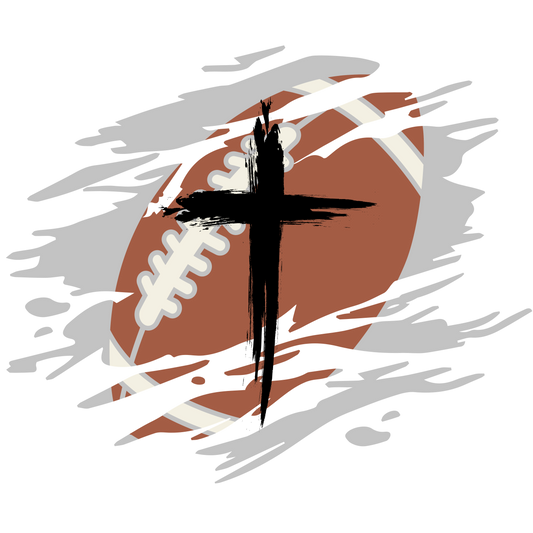 Football Cross Decal