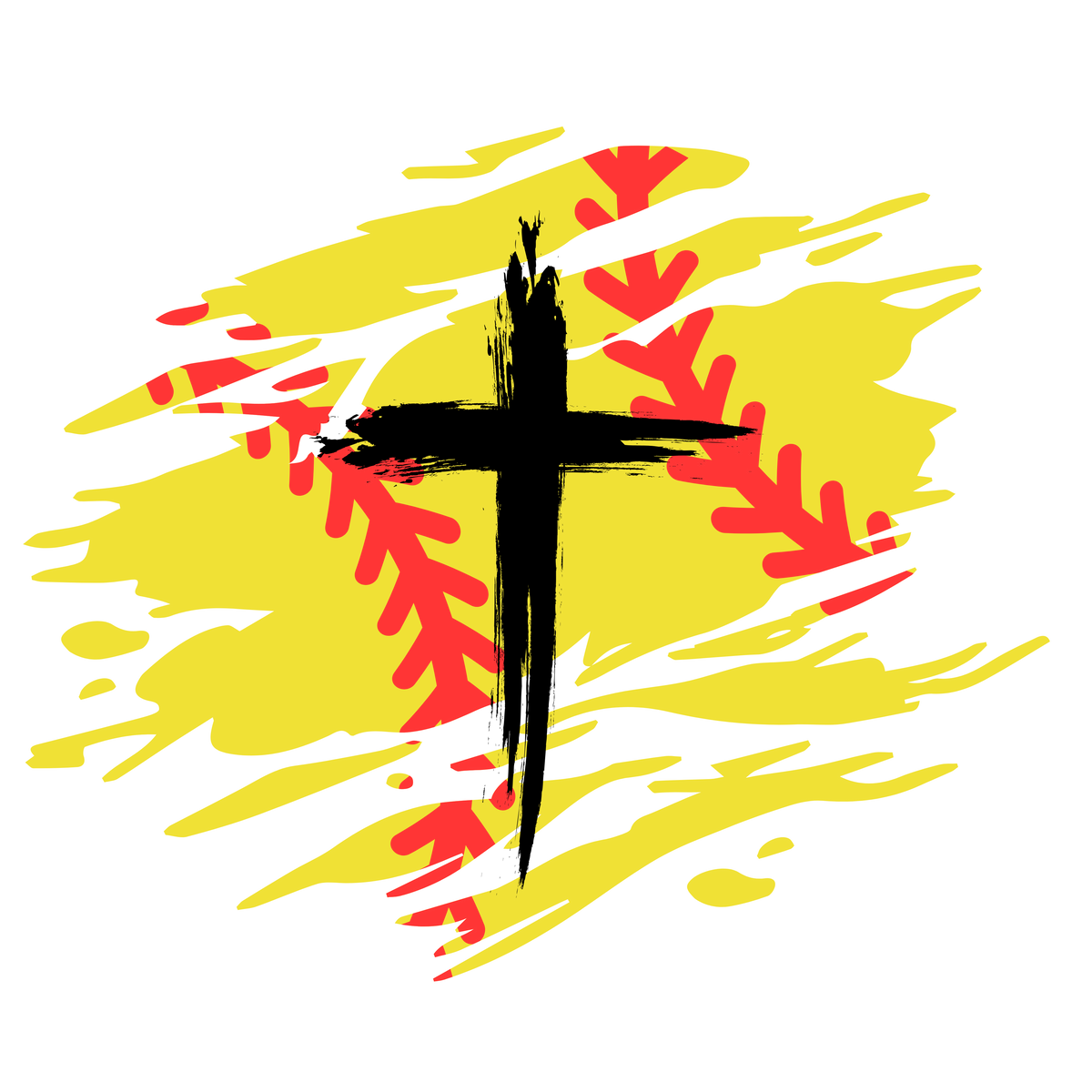 Softball Cross Decal