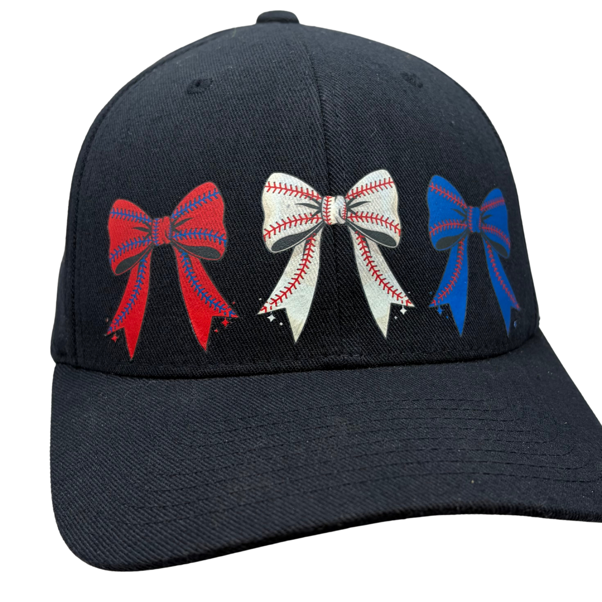 Bows, Baseball, & Stripes Hat