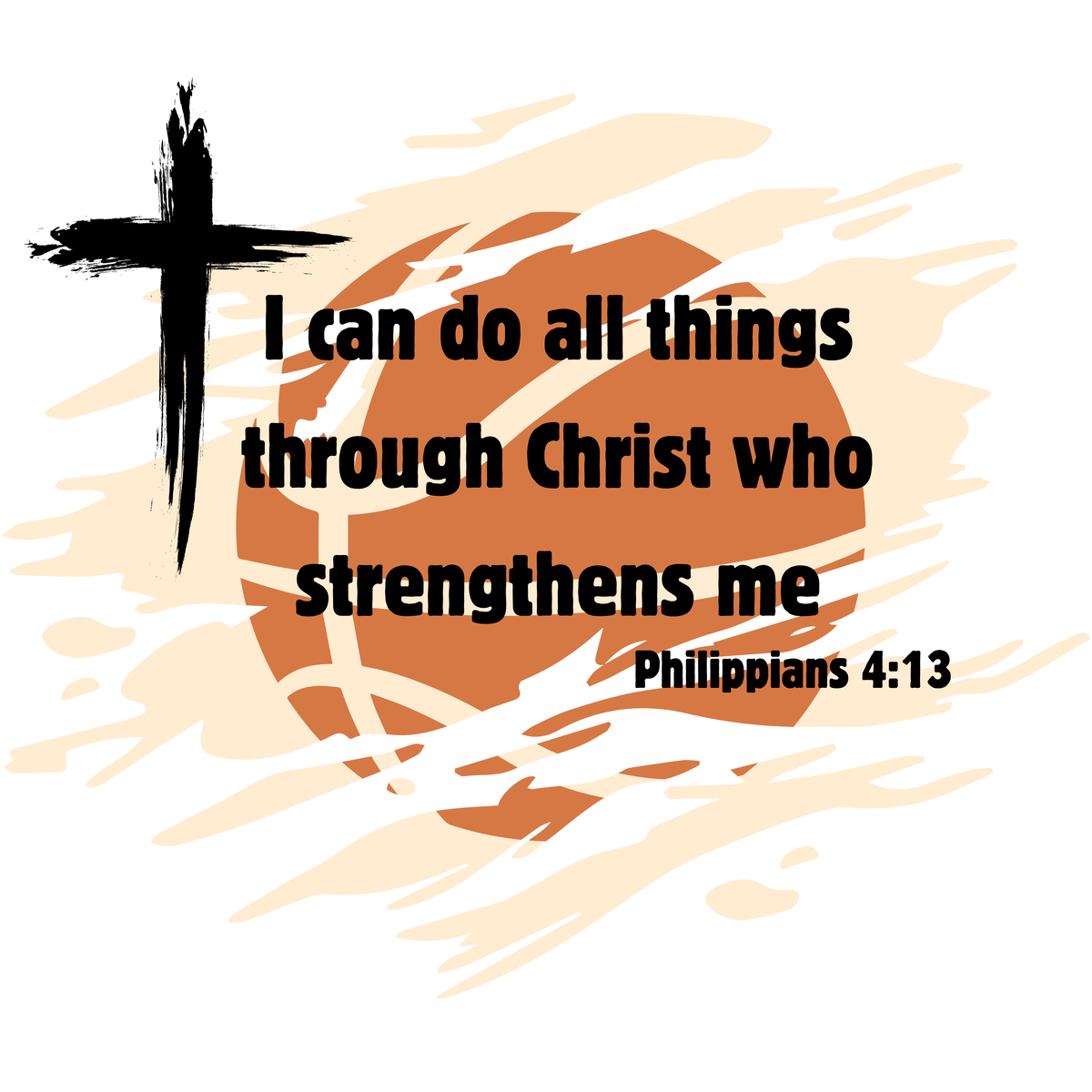 Basketball I Can Do All Things Through Christ Decal