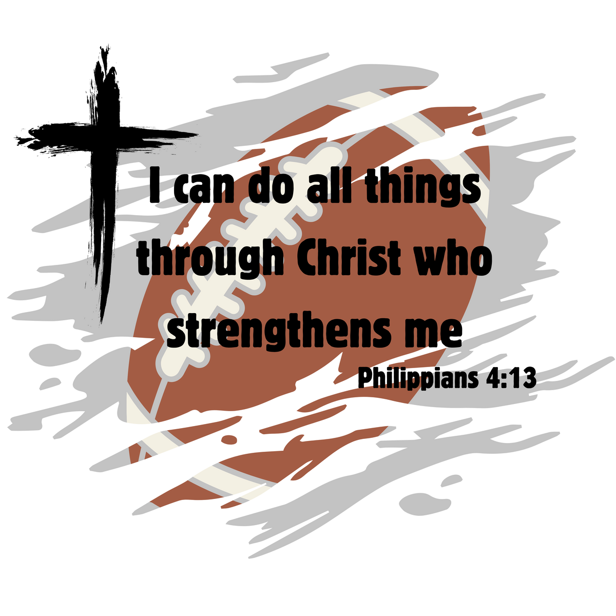 Football I Can Do All Things Through Christ Decal